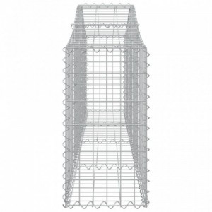 8 db íves horganyzott vas gabion kosár 200x30x60|80 cm