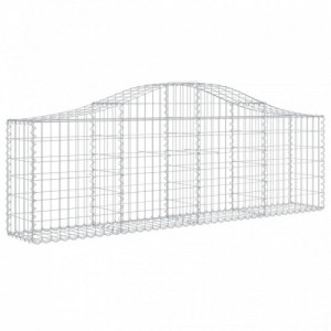 13 db íves horganyzott vas gabion kosár 200x30x60|80 cm