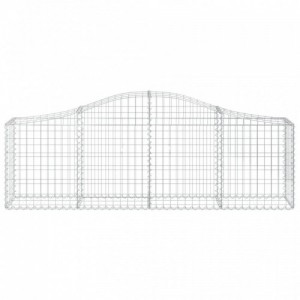 18 db íves horganyzott vas gabion kosár 200x30x60|80 cm