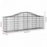 25 db íves horganyzott vas gabion kosár 200x30x60|80 cm