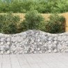 2 db íves horganyzott vas gabion kosár 200x30x80|100 cm