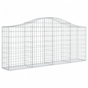 9 db íves horganyzott vas gabion kosár 200x30x80|100 cm