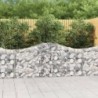 15 db íves horganyzott vas gabion kosár 200x30x80|100 cm