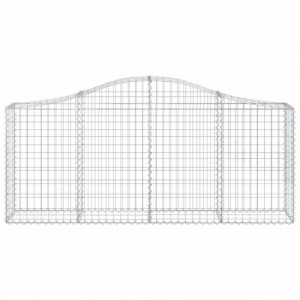 15 db íves horganyzott vas gabion kosár 200x30x80|100 cm