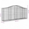 20 db íves horganyzott vas gabion kosár 200x30x80|100 cm