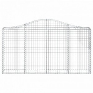 2 db íves horganyzott vas gabion kosár 200x30x100|120 cm