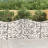 4 db íves horganyzott vas gabion kosár 200x30x100|120 cm