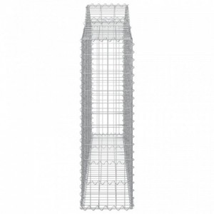 5 db íves horganyzott vas gabion kosár 200x30x100|120 cm