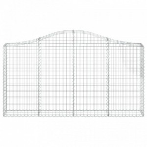 6 db íves horganyzott vas gabion kosár 200x30x100|120 cm