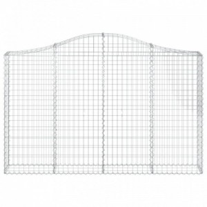 5 db íves horganyzott vas gabion kosár 200x30x120|140 cm