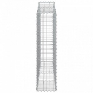 6 db íves horganyzott vas gabion kosár 200x30x120|140 cm