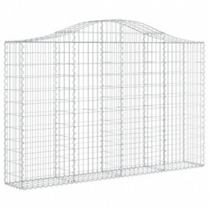 7 db íves horganyzott vas gabion kosár 200x30x120|140 cm