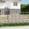 2 db íves horganyzott vas gabion kosár 200x30x140|160 cm