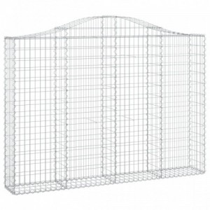 2 db íves horganyzott vas gabion kosár 200x30x140|160 cm