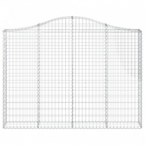 2 db íves horganyzott vas gabion kosár 200x30x140|160 cm