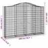 8 db íves horganyzott vas gabion kosár 200x30x140|160 cm