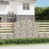 2 db íves horganyzott vas gabion kosár 200x30x160|180 cm