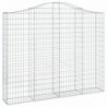 2 db íves horganyzott vas gabion kosár 200x30x160|180 cm