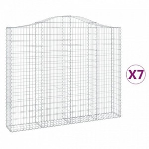 7 db íves horganyzott vas gabion kosár 200x30x160|180 cm