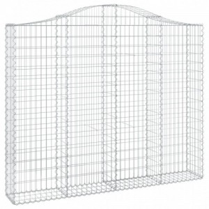 7 db íves horganyzott vas gabion kosár 200x30x160|180 cm