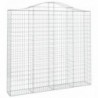 4 db íves horganyzott vas gabion kosár 200x30x180|200 cm