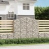 6 db íves horganyzott vas gabion kosár 200x30x180|200 cm