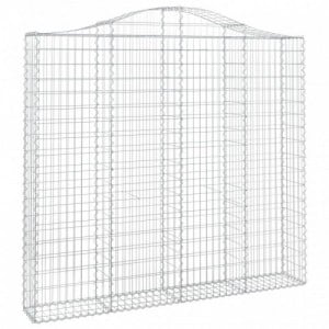 7 db íves horganyzott vas gabion kosár 200x30x180|200 cm