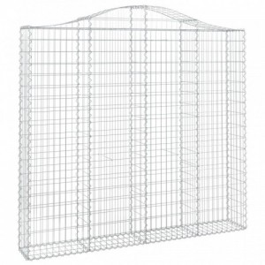 8 db íves horganyzott vas gabion kosár 200x30x180|200 cm