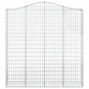 2 db íves horganyzott vas gabion kosár 200 x 30 x 200|220 cm