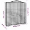 2 db íves horganyzott vas gabion kosár 200 x 30 x 200|220 cm