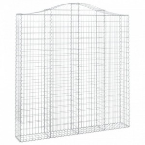 7 db íves horganyzott vas gabion kosár 200x30x200|220 cm