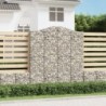 2 db íves horganyzott vas gabion kosár 200x30x220|240 cm