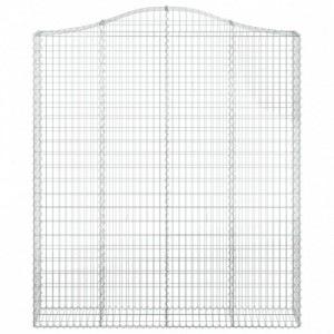 2 db íves horganyzott vas gabion kosár 200x30x220|240 cm