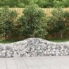 2 db íves horganyzott vas gabion kosár 200x50x40|60 cm