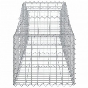 2 db íves horganyzott vas gabion kosár 200x50x40|60 cm