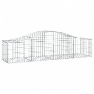 3 db íves horganyzott vas gabion kosár 200x50x40|60 cm