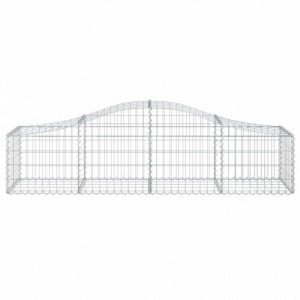 3 db íves horganyzott vas gabion kosár 200x50x40|60 cm