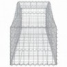 5 db íves horganyzott vas gabion kosár 200x50x40|60 cm