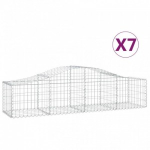 7 db íves horganyzott vas gabion kosár 200x50x40|60 cm