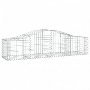 7 db íves horganyzott vas gabion kosár 200x50x40|60 cm