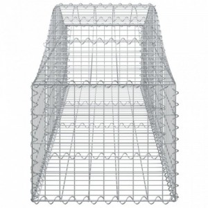 9 db íves horganyzott vas gabion kosár 200x50x40|60 cm