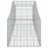 9 db íves horganyzott vas gabion kosár 200x50x40|60 cm