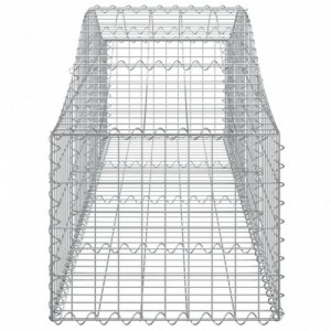 10 db íves horganyzott vas gabion kosár 200x50x40|60 cm