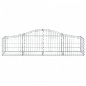 14 db íves horganyzott vas gabion kosár 200x50x40|60 cm