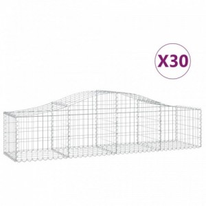 30 db íves horganyzott vas gabion kosár 200x50x40|60 cm