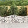 2 db íves horganyzott vas gabion kosár 200x50x60|80 cm