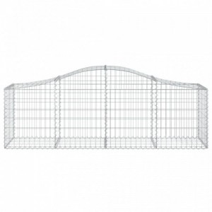 2 db íves horganyzott vas gabion kosár 200x50x60|80 cm