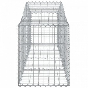 2 db íves horganyzott vas gabion kosár 200x50x60|80 cm