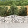 5 db íves horganyzott vas gabion kosár 200x50x60|80 cm