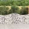 8 db íves horganyzott vas gabion kosár 200x50x80|100 cm